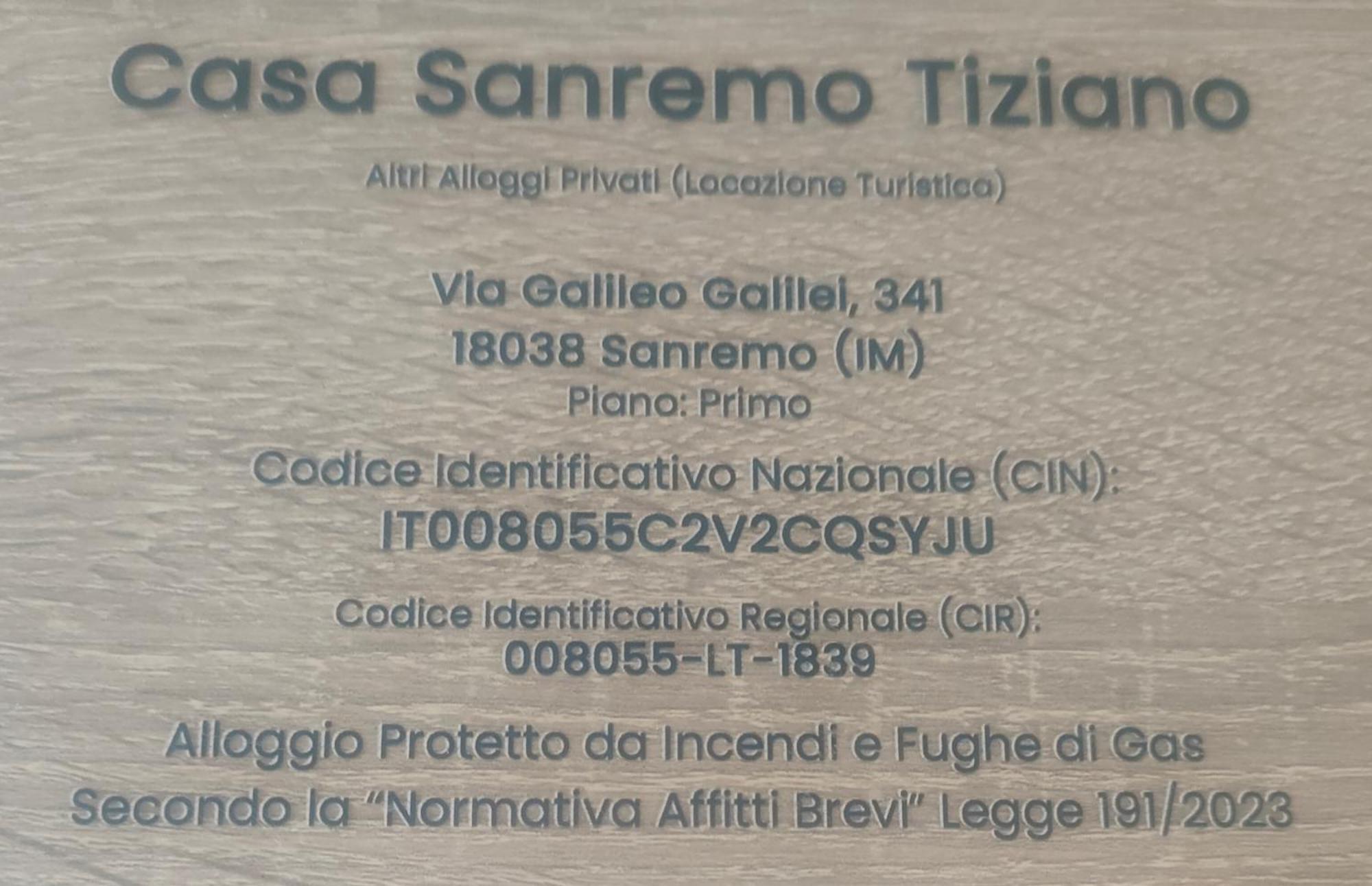 Casa Tiziano Parking Gratis 15 Minuti A Piedi Appartement San Remo